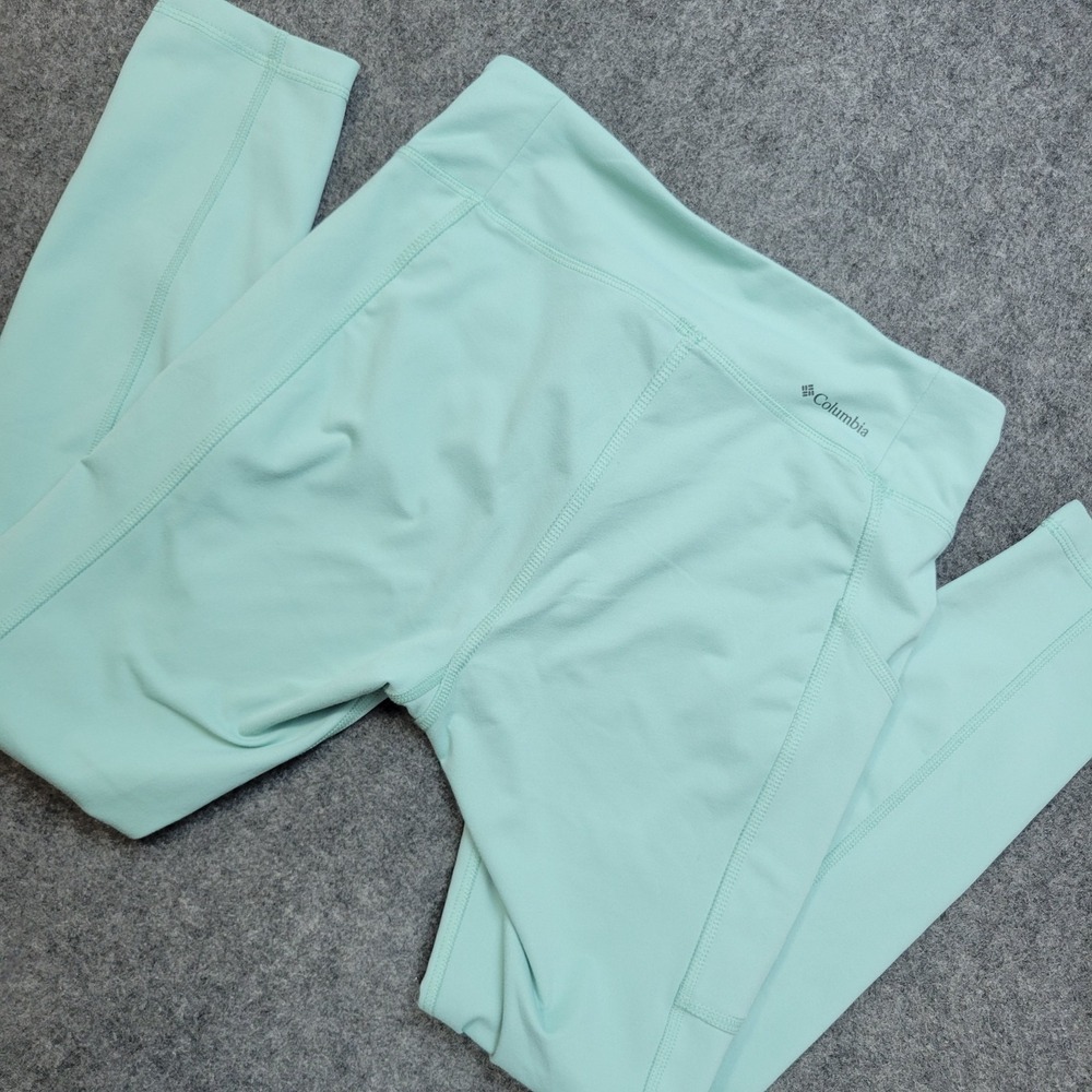 Columbia Leggings Womens M Mint Green Athletic Boundless Trek Slim Leg Pull On
